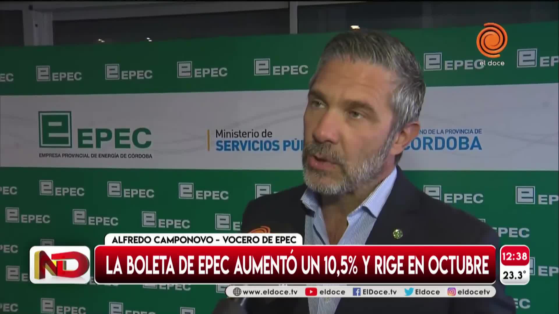 Los detalles del nuevo aumento en la boleta de EPEC