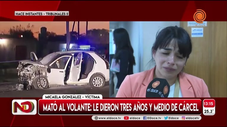 La reacción de la sobreviviente del accidente en el viejo camino a Monte Cristo