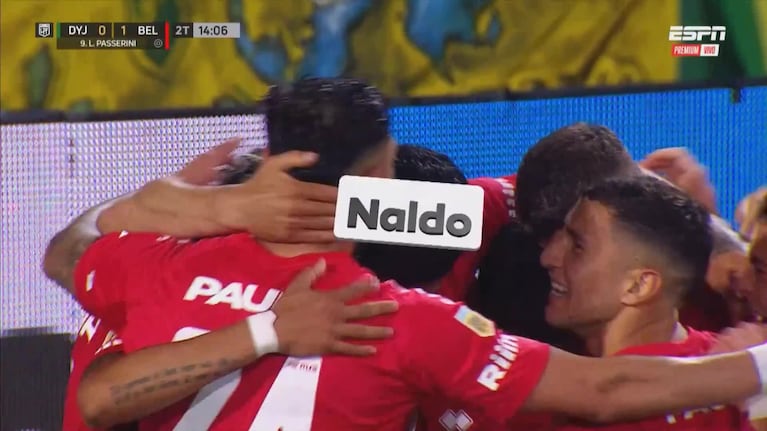 Passerini puso el 1 a 0 de cabeza para Belgrano