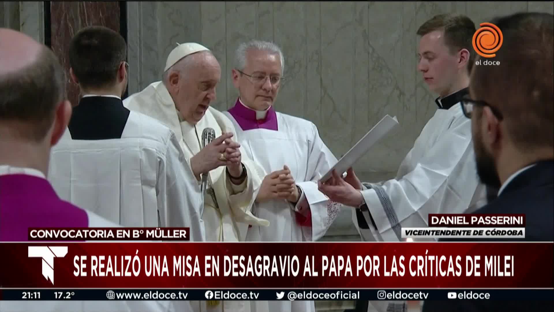 Políticos acompañaron la misa contra las críticas de Milei al Papa