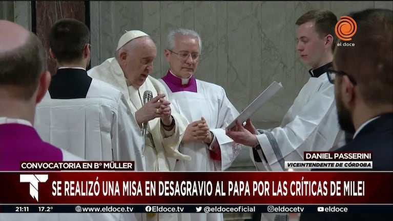 Políticos acompañaron la misa contra las críticas de Milei al Papa