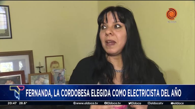 Una cordobesa fue elegida como la "electricista del año"