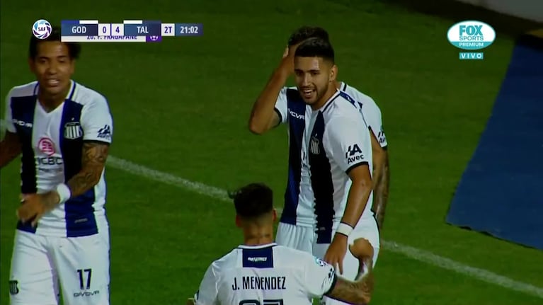 Otra vez Fragapane: Talleres le gana 4-0 a Godoy Cruz