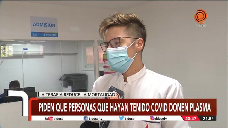 Advierten que bajó mucho la donación de plasma en Córdoba