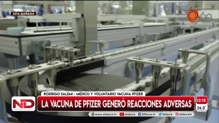 Efectos adversos de las vacunas: la aclaración de un voluntario de Pfizer