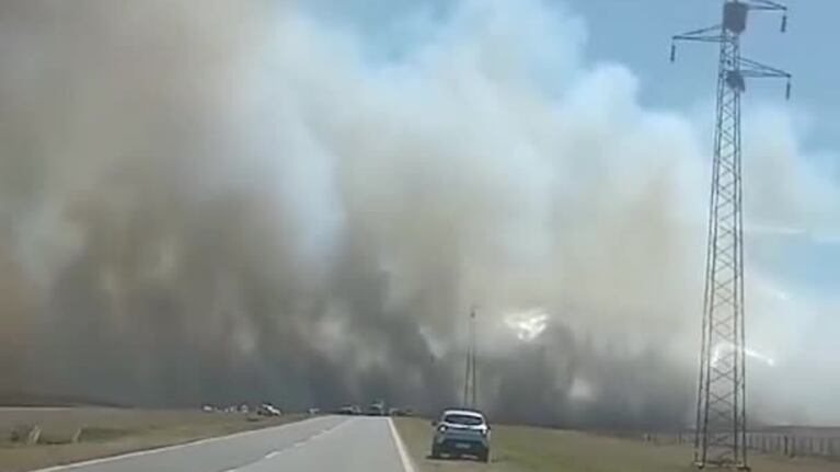 Impactante incendio en Traslasierra