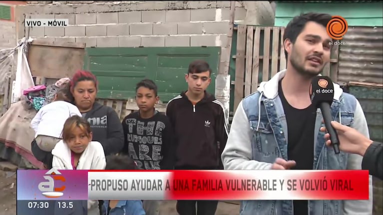 Propuso ayudar a una familia carenciada y se volvió viral 