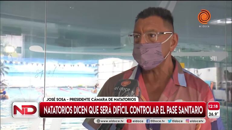 Pase sanitario: natatorios dicen que será difícil controlar