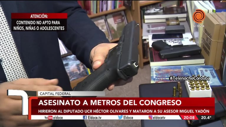 Crimen a metros del Congreso: "La pistola que usaron es para expertos"