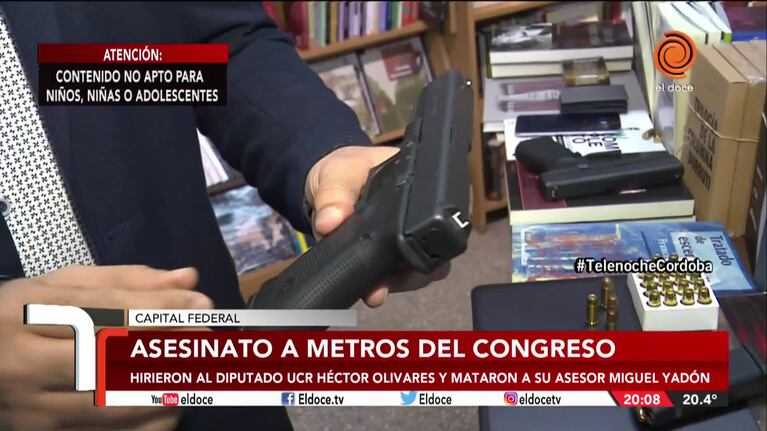Crimen a metros del Congreso: "La pistola que usaron es para expertos"