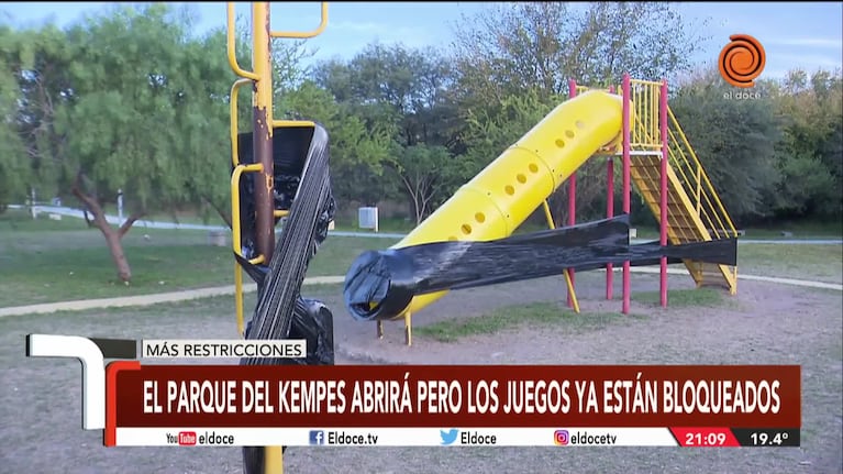 Bloquearon los juegos en el Parque del Kempes 