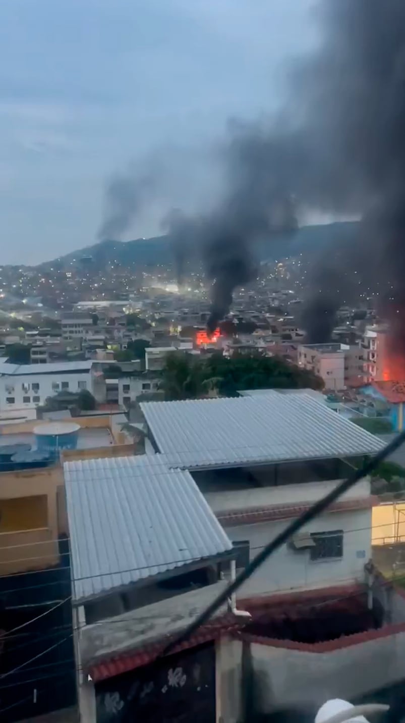 Impactante imágenes del enfrentamiento con narcos en Brasil