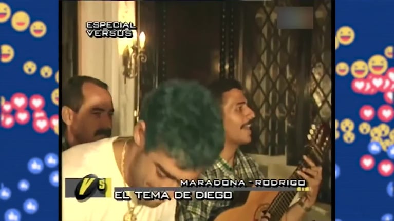 El día que Rodrigo le cantó en vivo a Maradona