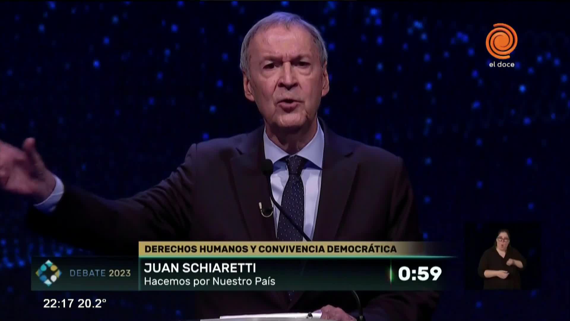 Schiaretti en el debate: "Tengo tiros en mi cuerpo"