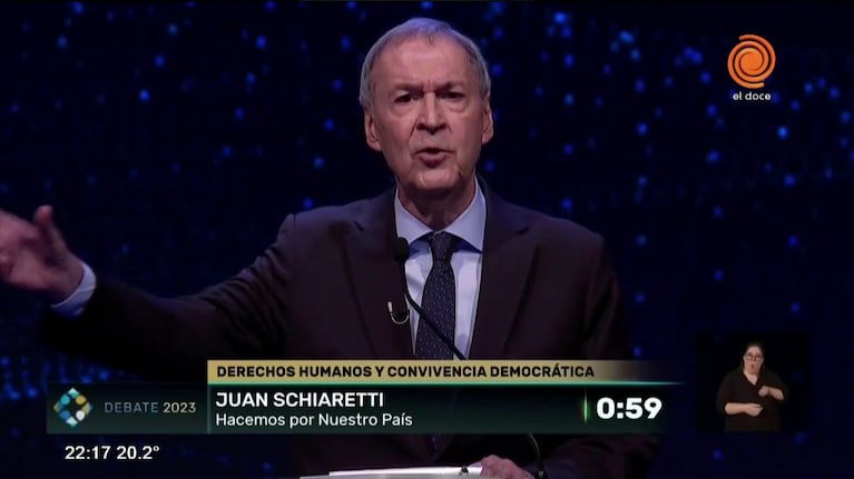 Schiaretti en el debate: "Tengo tiros en mi cuerpo"