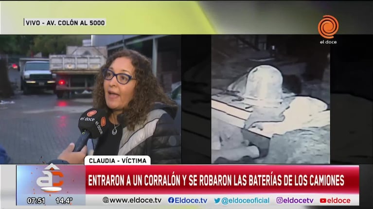 Tiene un corralón en Córdoba y está “harta” de los robos