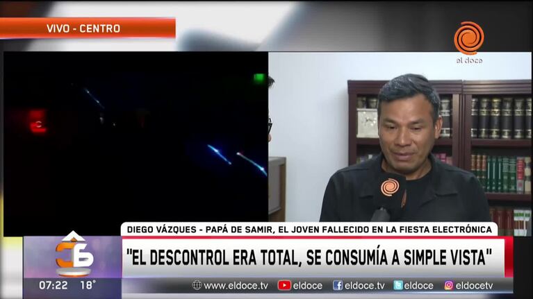 Fiesta electrónica: “mi hijo compro dos pastillas ahí adentro”