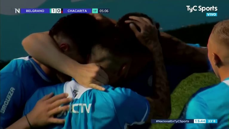 Golazo de Vegetti y Belgrano le gana 1-0 a Chacarita