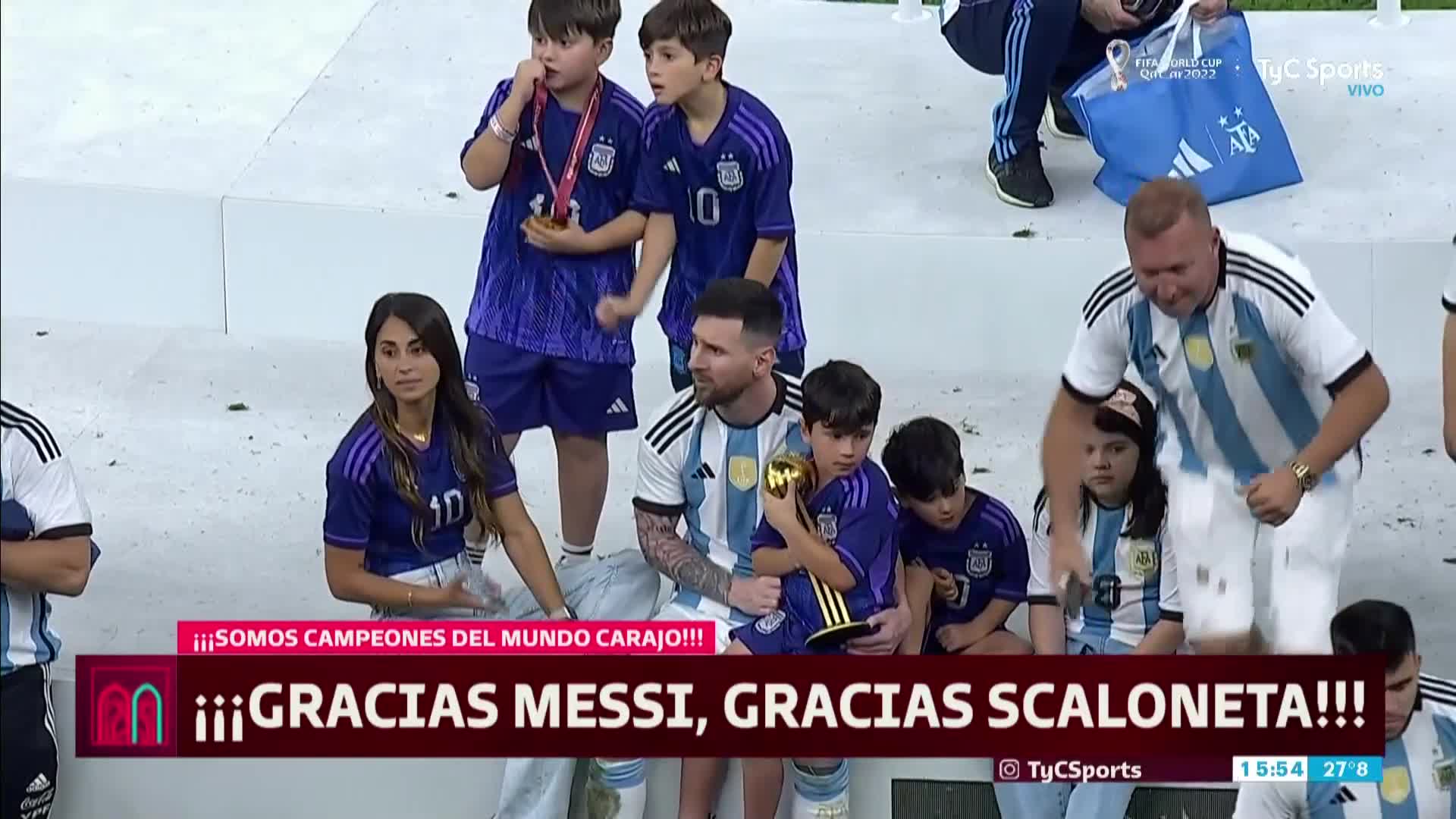 El festejo íntimo de Messi con su familia