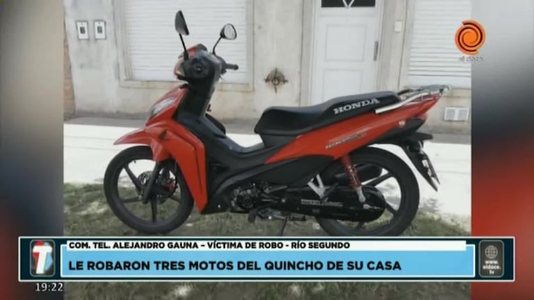 Le robaron tres motos y denuncia amenazas