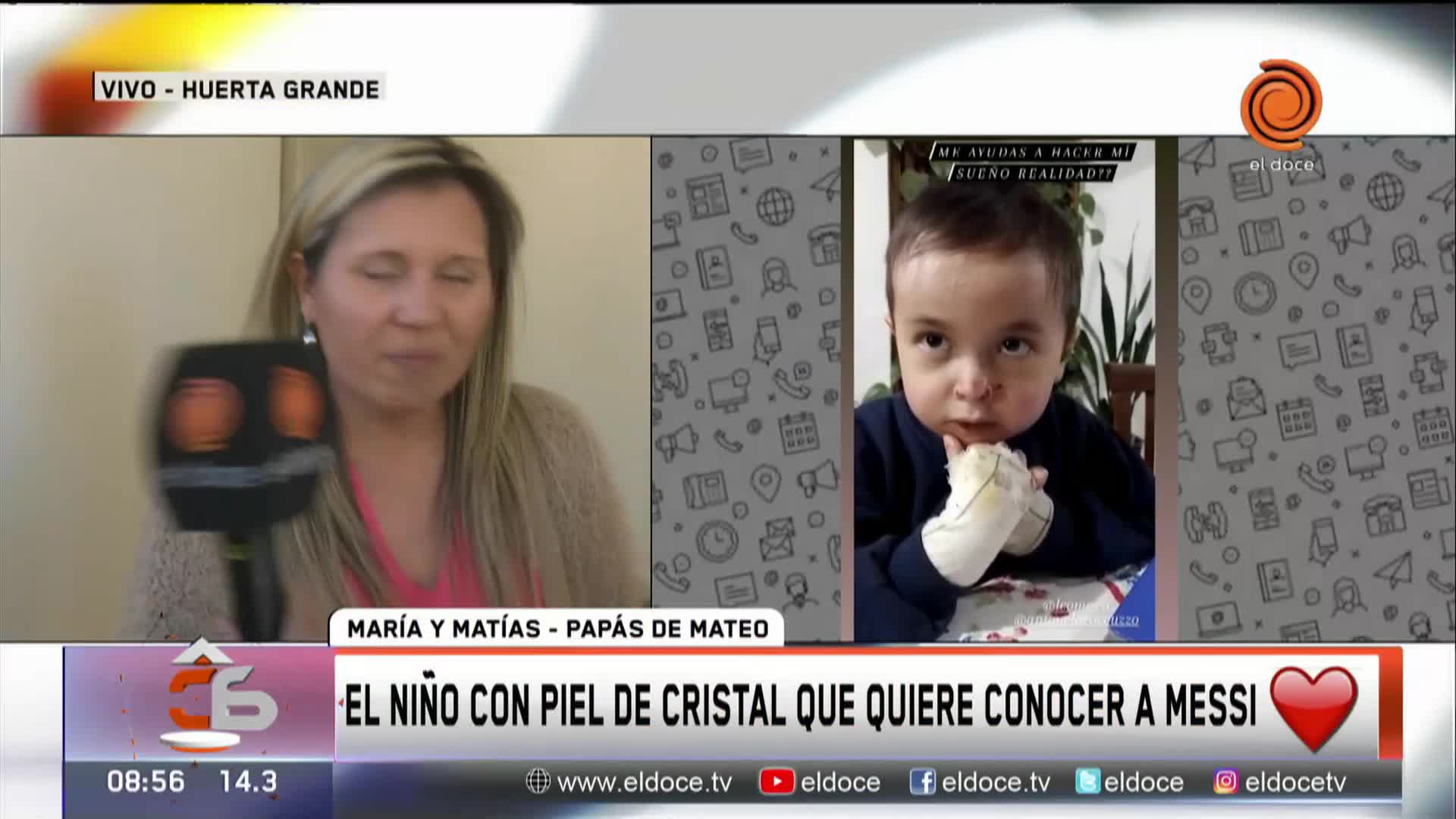 La ilusión de un niño con piel de cristal de conocer a Messi 