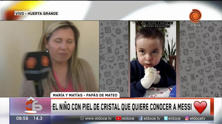 La ilusión de un niño con piel de cristal de conocer a Messi 