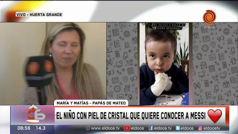 La ilusión de un niño con piel de cristal de conocer a Messi