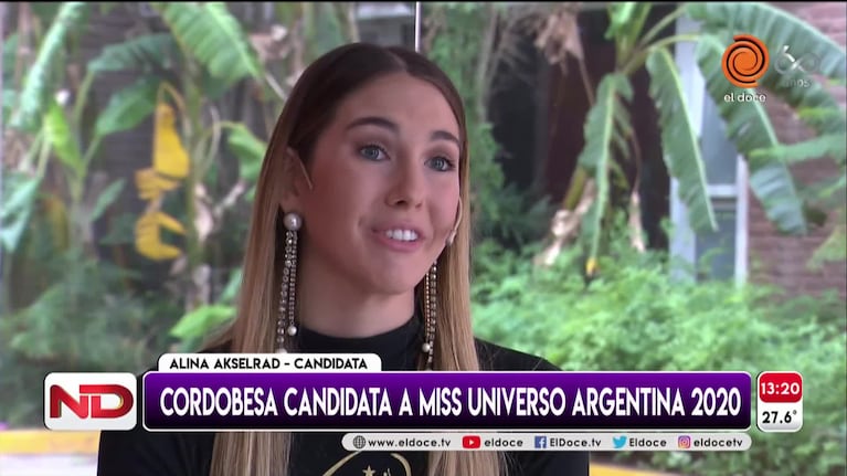 La cordobesa candidata a Miss Universo: “La belleza no se mide ni se pesa, se demuestra”