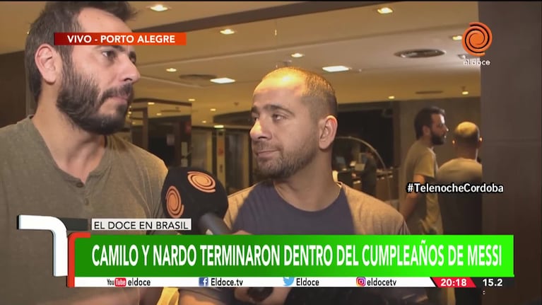 Camilo y Nardo estuvieron en el cumpleaños de Messi