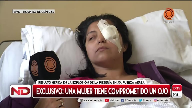 Explosión en la pizzería: una vecina sufrió lesiones en un ojo