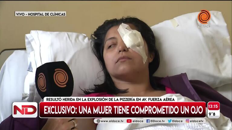 Explosión en la pizzería: una vecina sufrió lesiones en un ojo