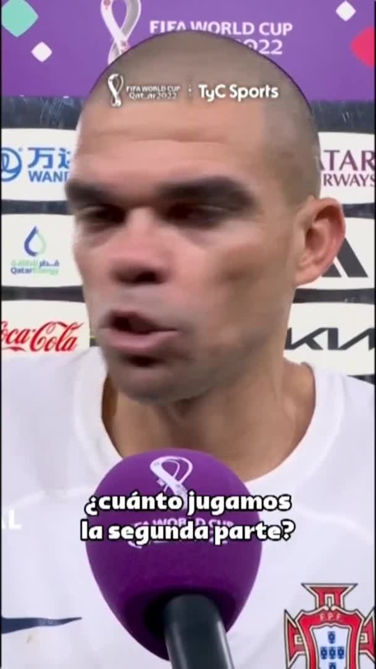 El enojo de Pepe con el árbitro argentino