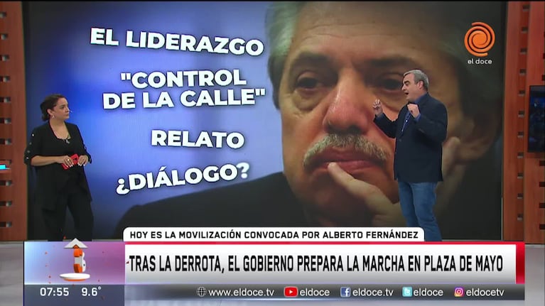 El Gobierno Nacional llamó a movilizarse a Plaza de Mayo tras la derrota