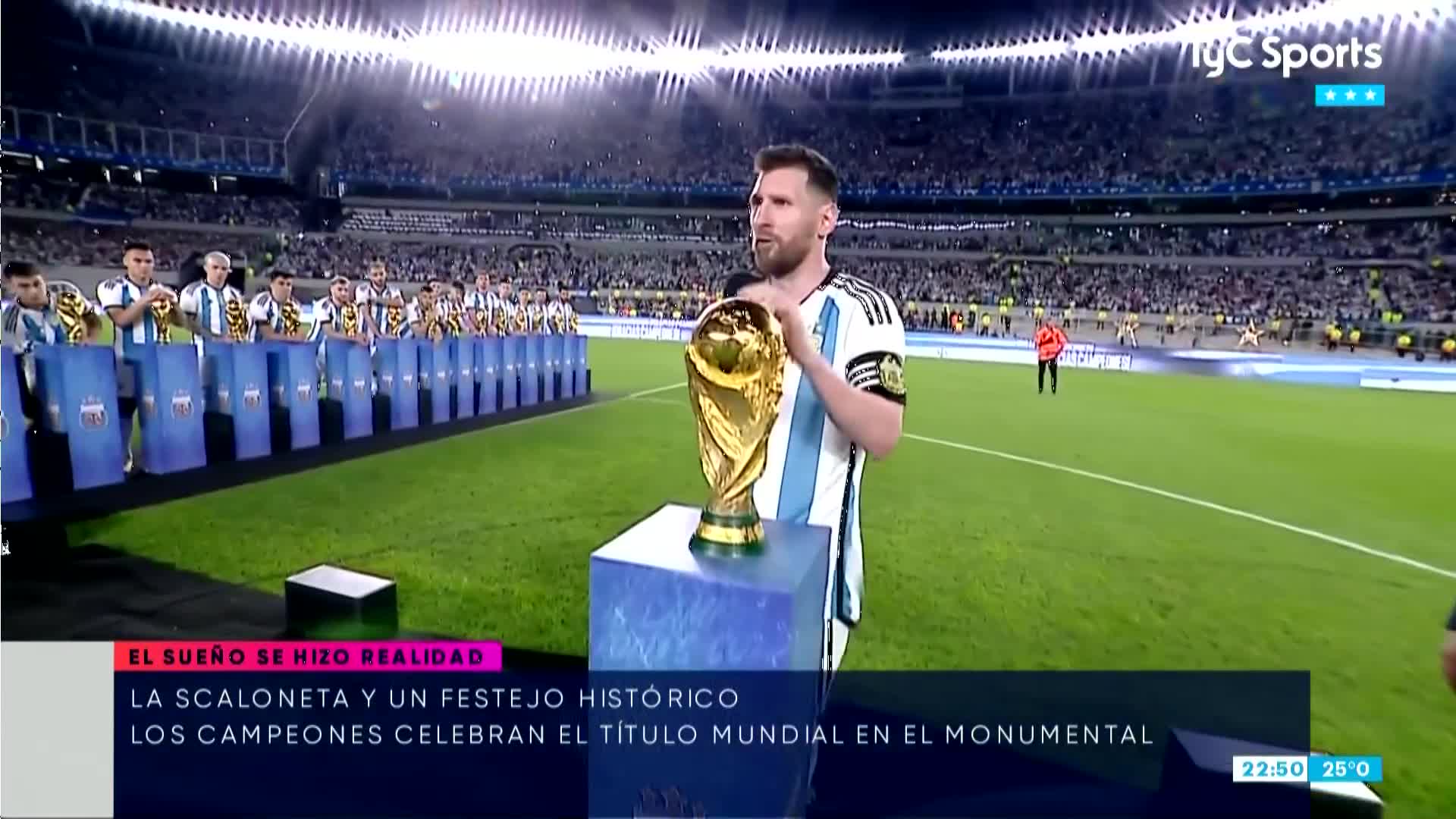 Messi y una especial dedicatoria a sus excompañeros