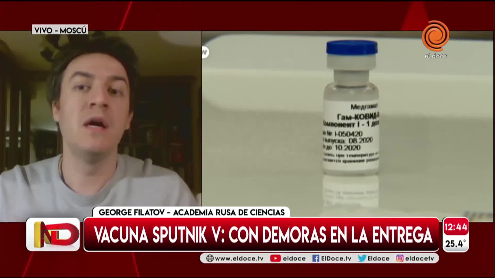 Vacuna rusa: demoran las entregas por problemas en la producción