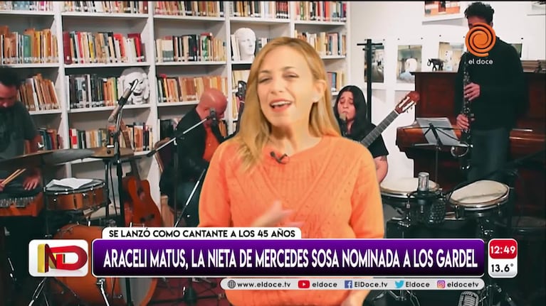 Araceli Matus, la nieta de Mercedes Sosa, está nominada a los Premios Gardel por su álbum debut