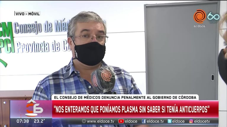 Denuncia por las donaciones de plasma en Córdoba