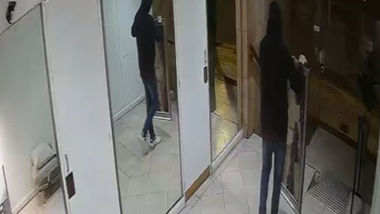 Lo filmaron robando un cuadro en un edificio del Centro