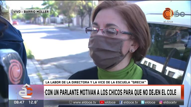 Educación en Córdoba: recorren el barrio para motivar a sus alumnos