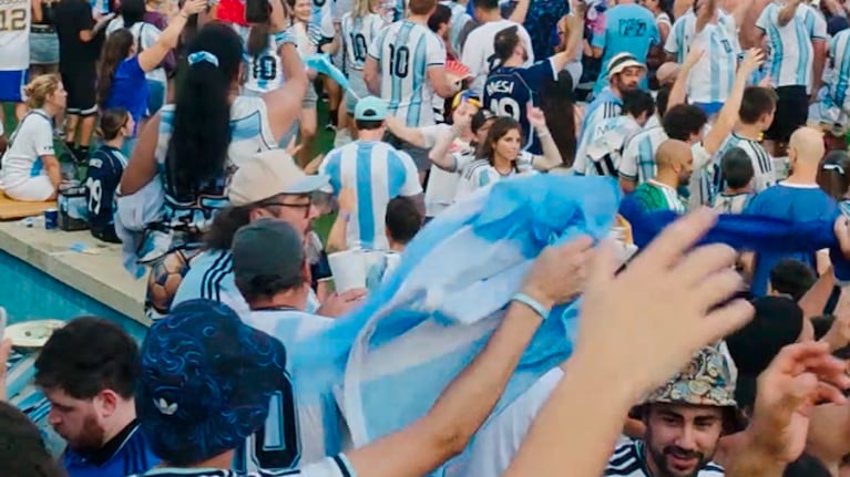 Festejo interminable de argentinos en Atlanta