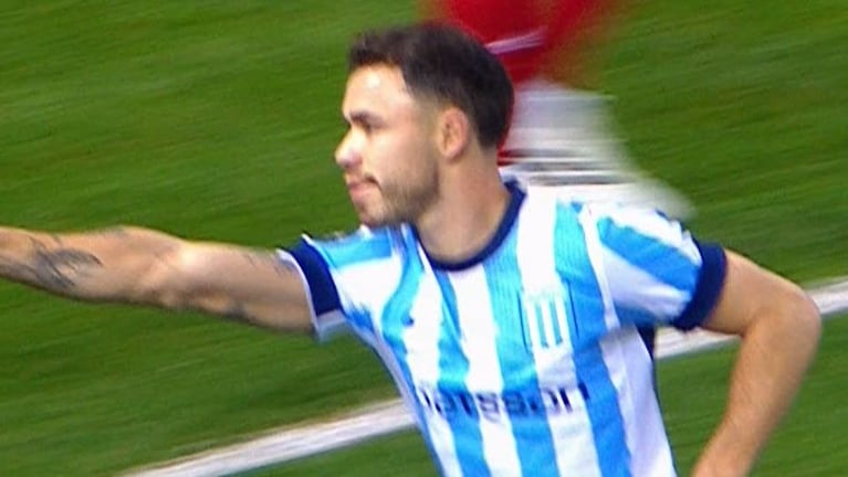 El gol de cabeza de Conechny y el 1 a 0 de Racing ante Belgrano