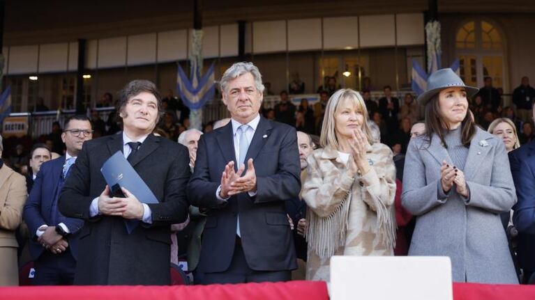 El saludo distante entre Milei y Villarruel en la Sociedad Rural