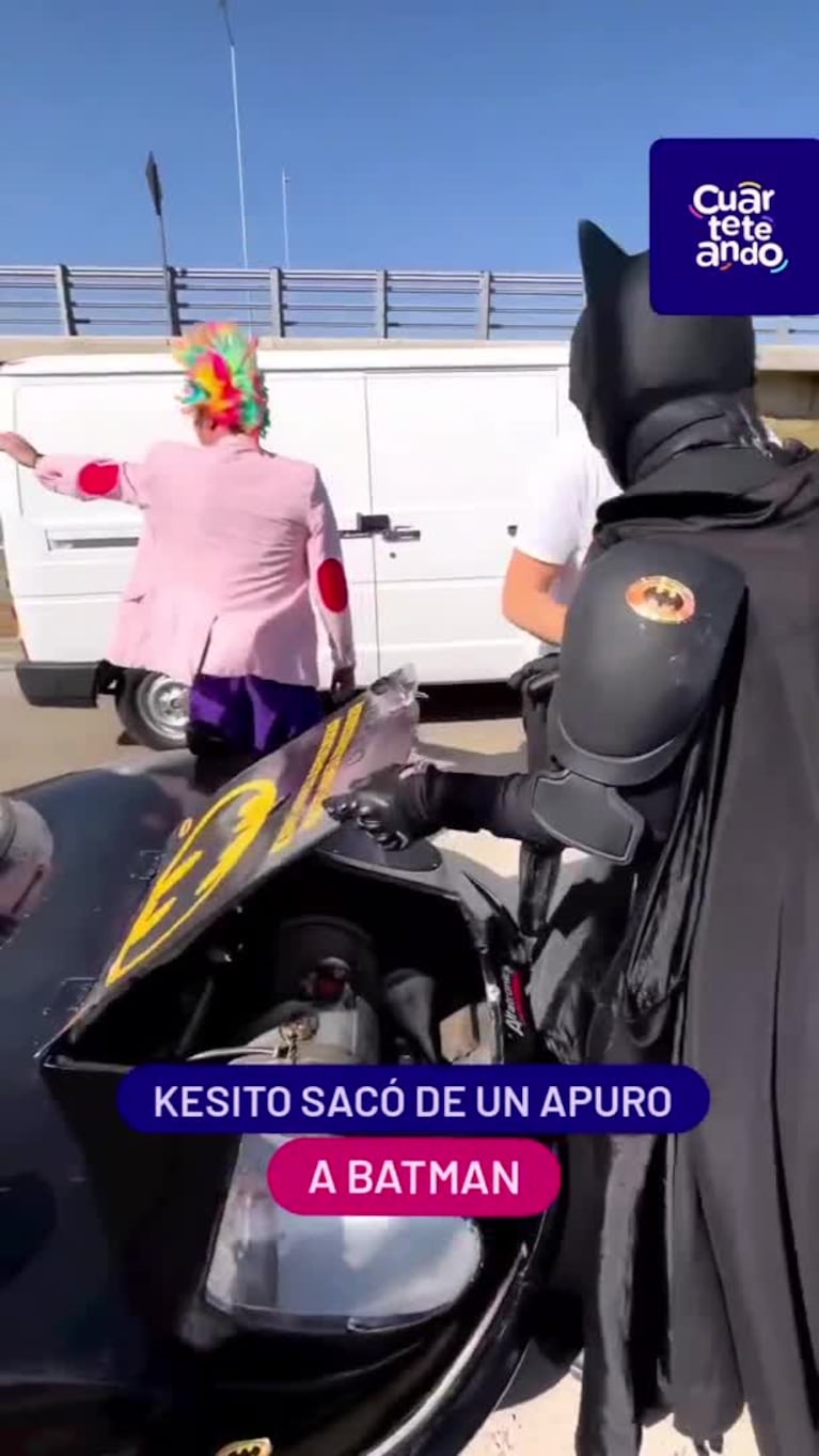 Kesito ayudó a Batman con su Batimóvil