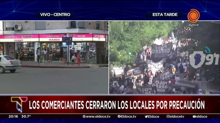 Comerciantes del centro cerraron locales por los rumores de saqueos