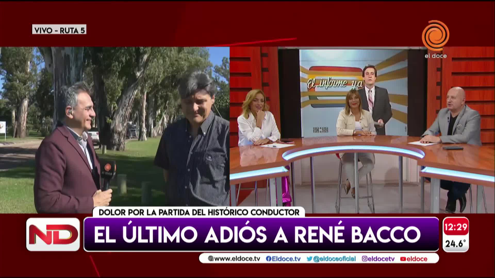Adiós a René Bacco: el homenaje de sus compañeros de El Doce