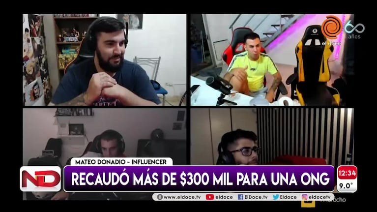 El streamer cordobés que recaudó más de 300 mil pesos para una ONG en una colecta virtual