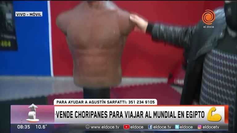 A puro chori: el campeón cordobés de kickboxing sueña con ir al mundial