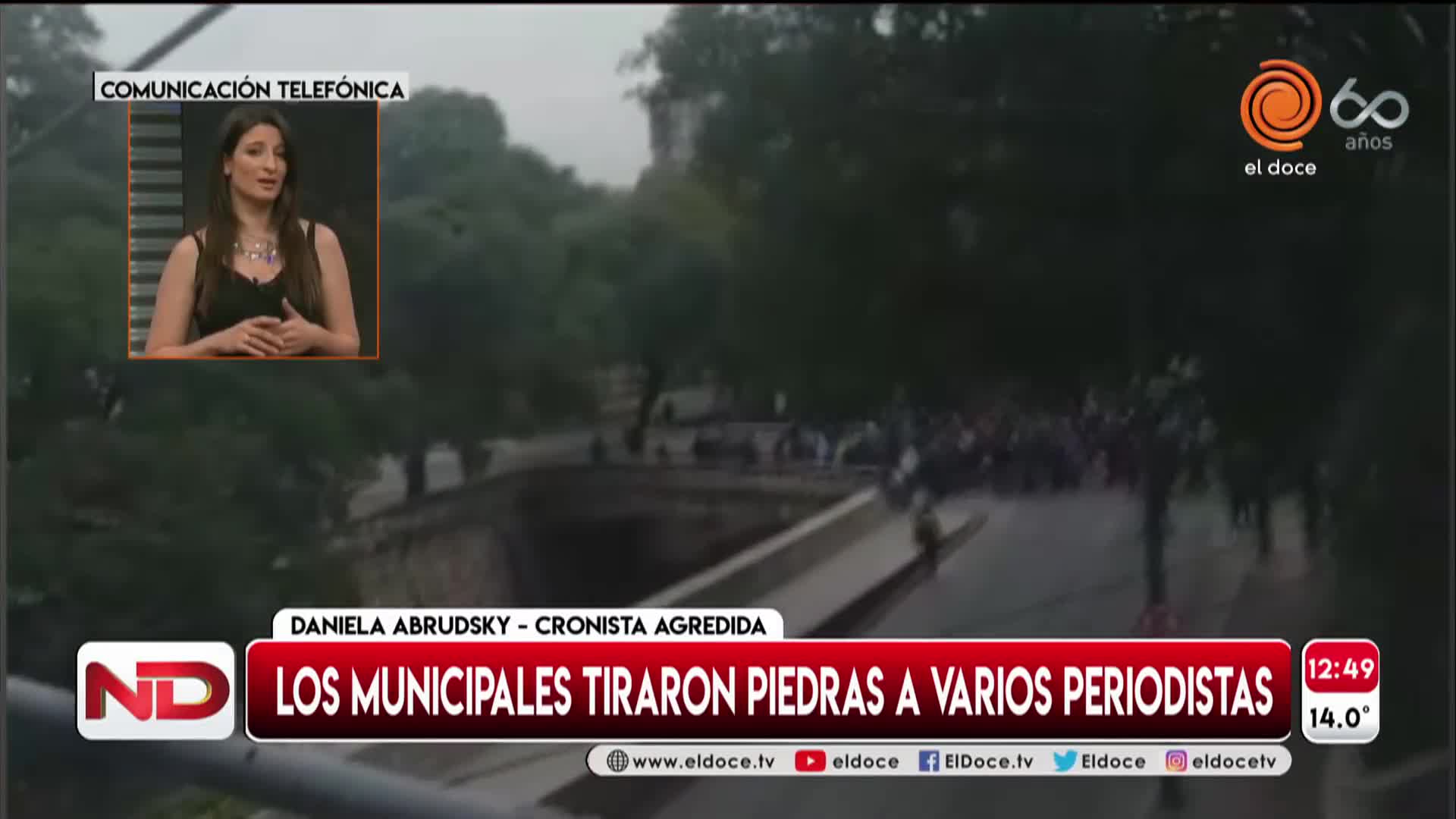 Agredieron a periodistas en una marcha del SUOEM