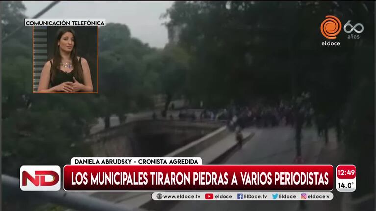 Agredieron a periodistas en una marcha del SUOEM