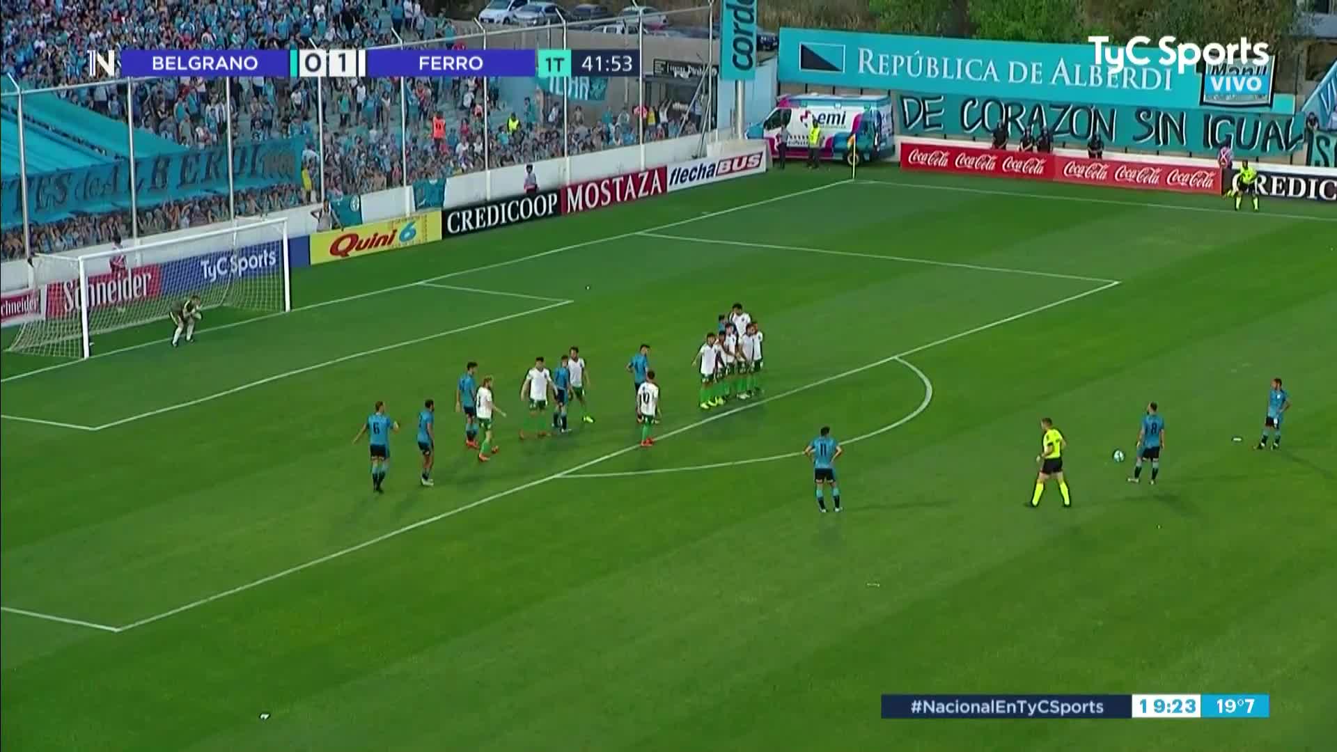 Techera anotó el empate para Belgrano ante Ferro